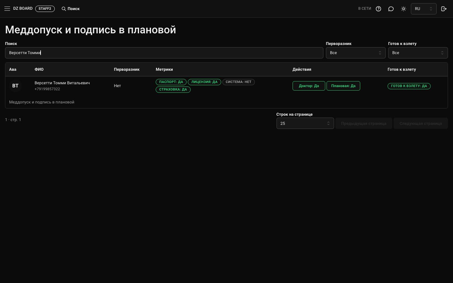 Staff2: Врач и плановая